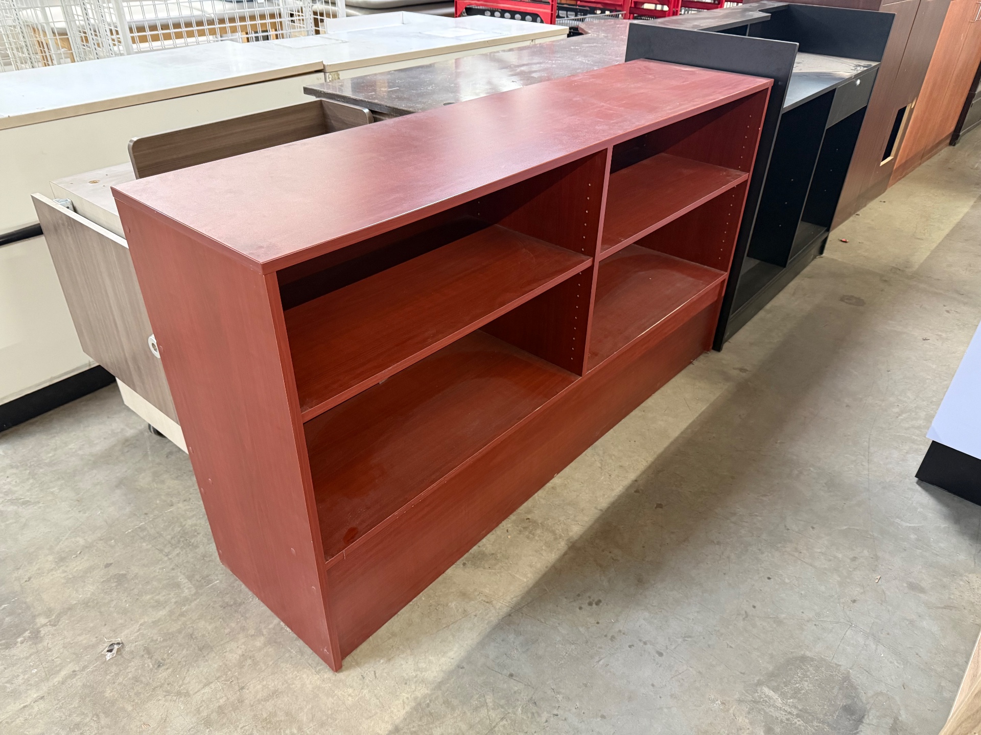 Used Cherry Woodgrain Checkout Counter