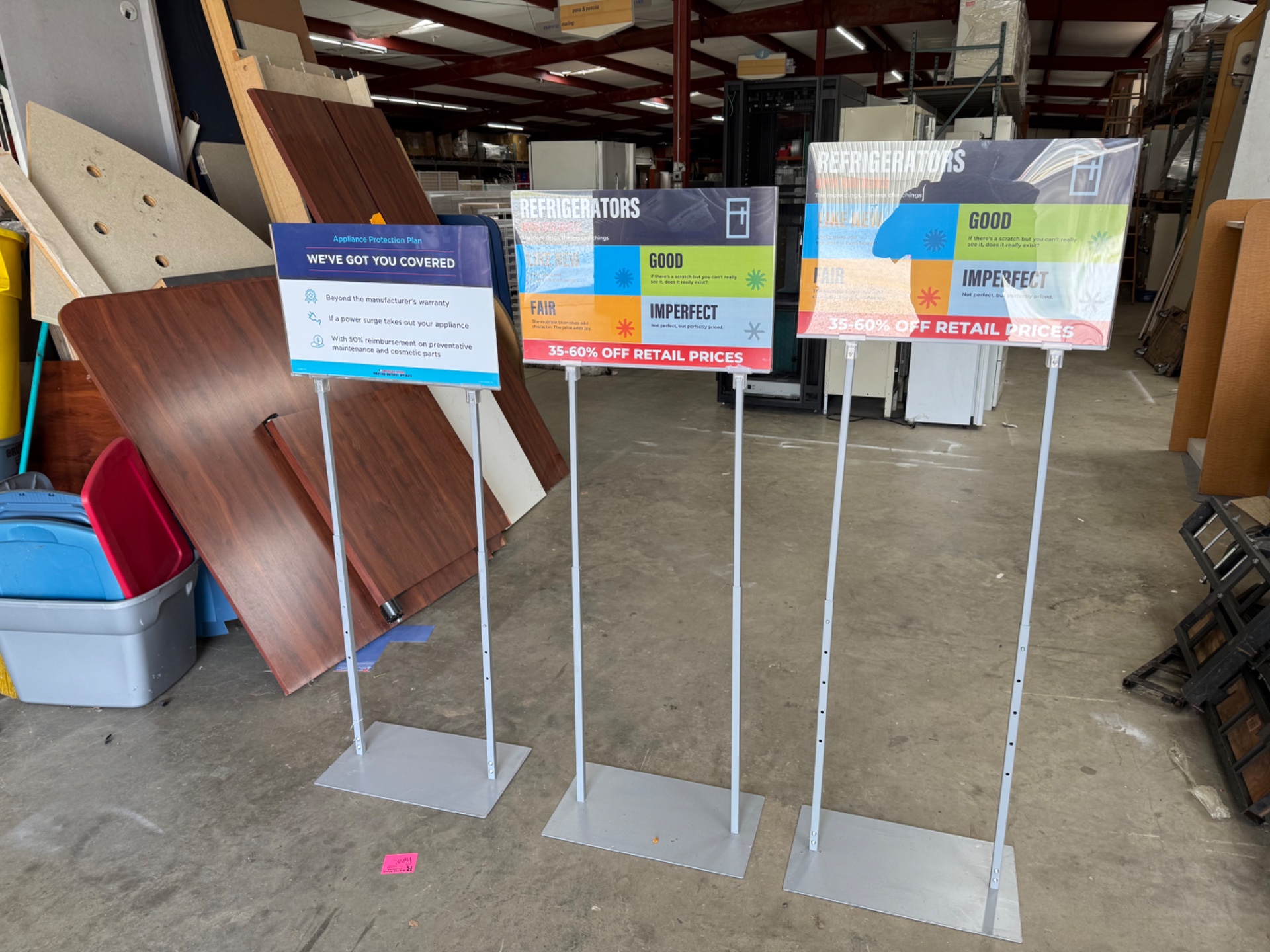 Used Floor Sign Holders