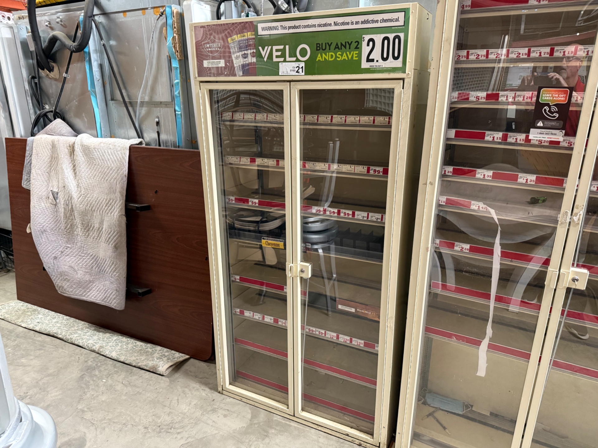 Used 2 Door Cigarette Cabinet