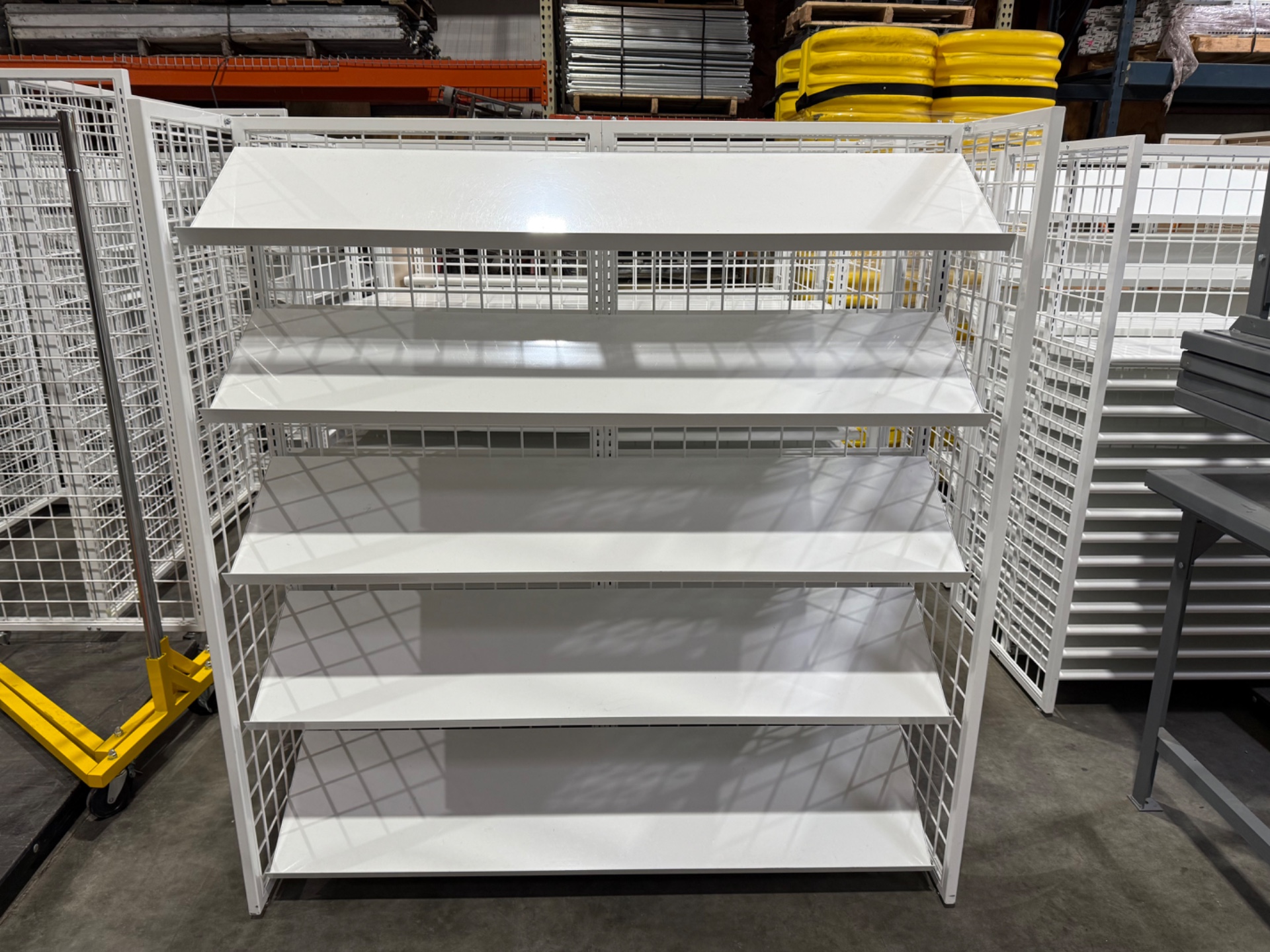 Used White Grid Shoe Displays