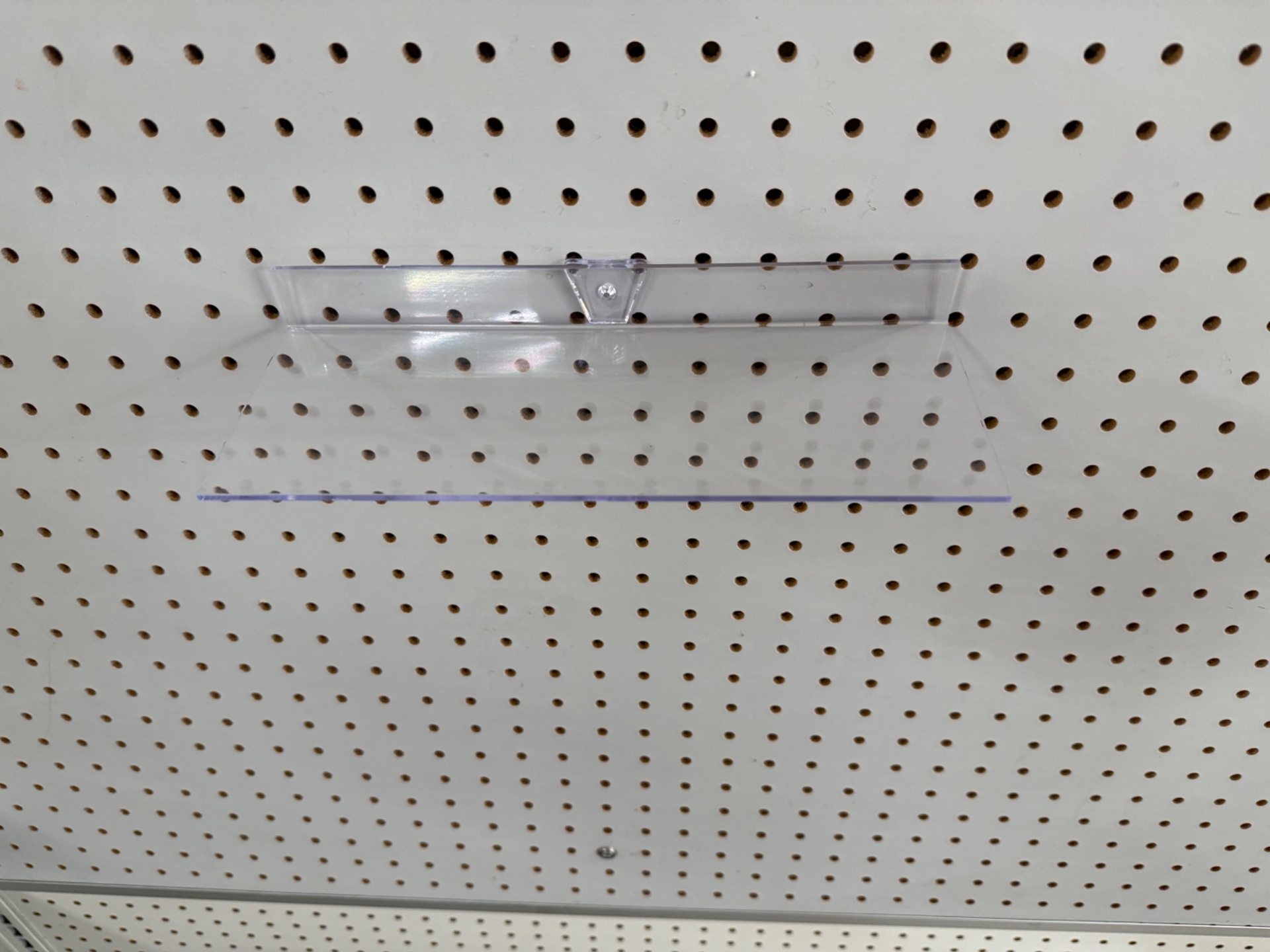 New Plexi Pegboard Shoe Shelves