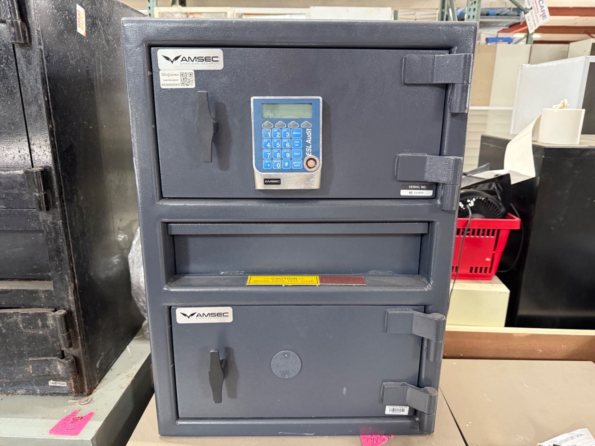 Used Amsec 2 Door Drop Safe