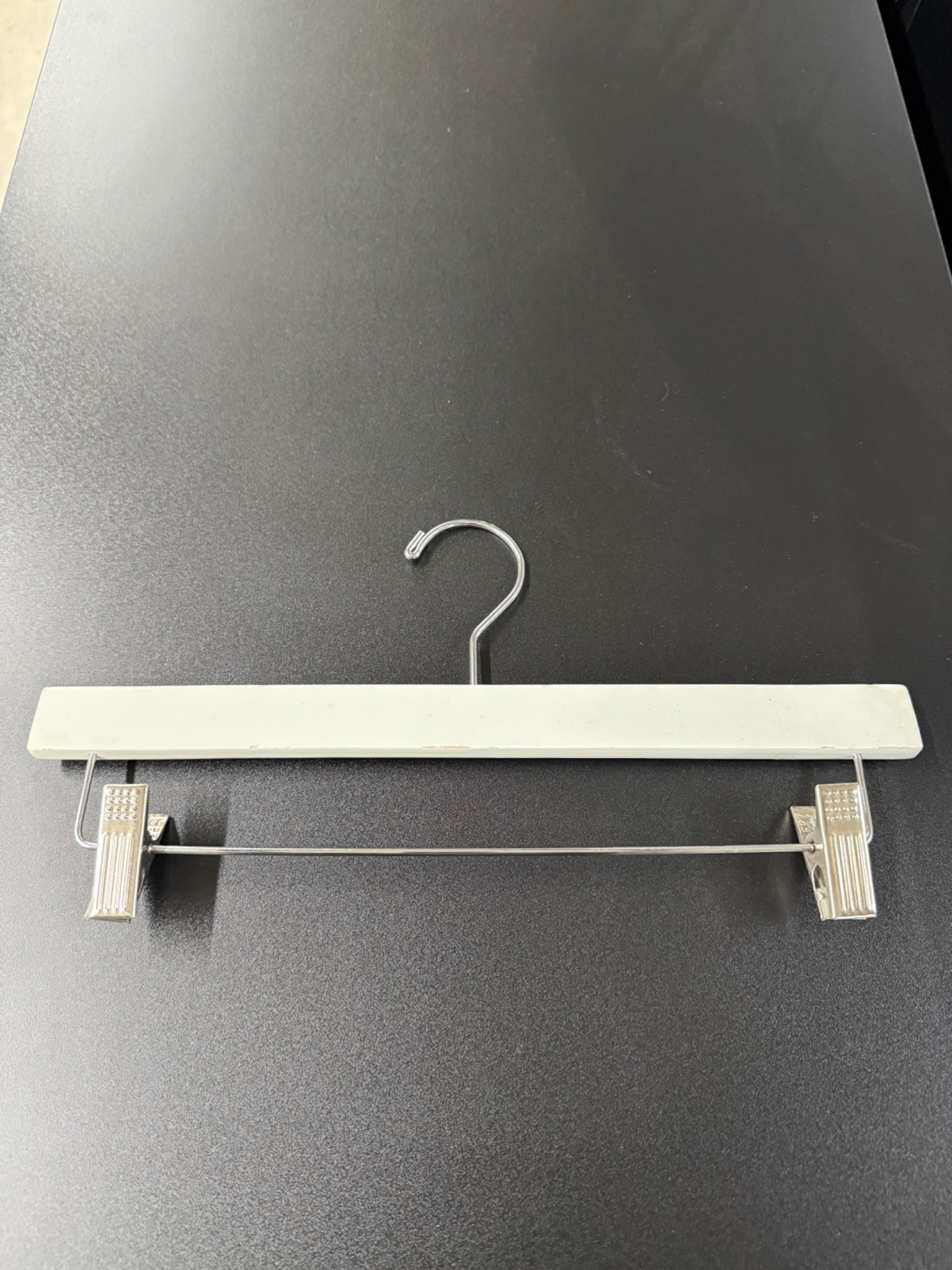 Used White Wood 14" Pants Hangers