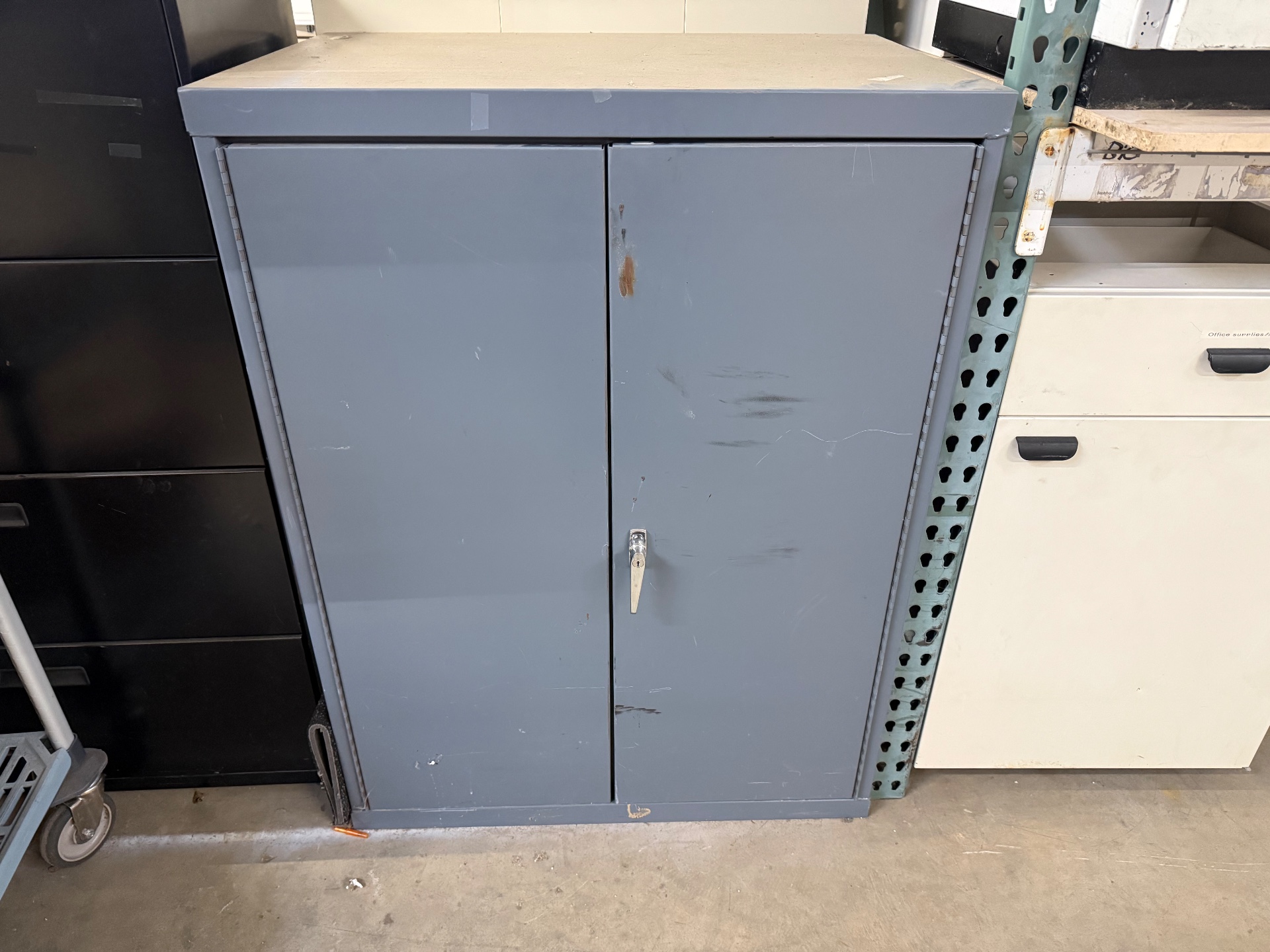 Used Gray 2 Door Metal Cabinet