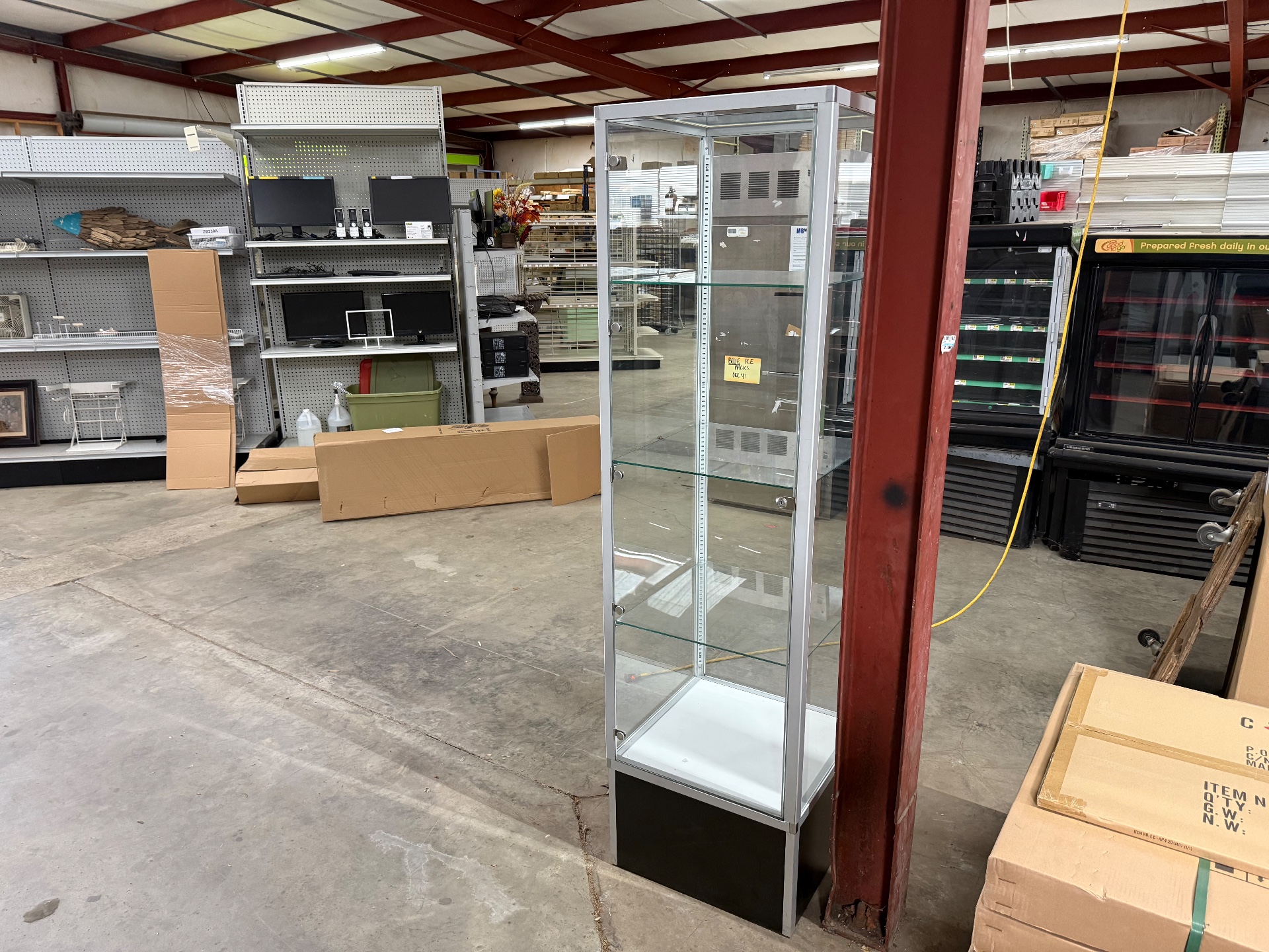 Used Glass Tower Display Cases