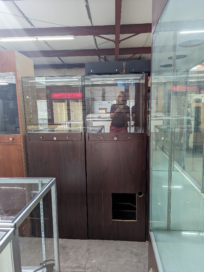 Used Display Tower Walnut finish Front Opening