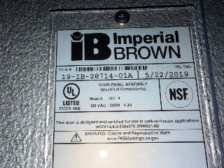 Used Imperial Brown Walk In Freezer
