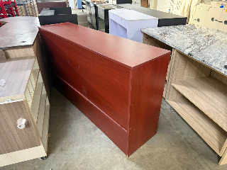 Used Cherry Woodgrain Checkout Counter