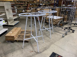 Used White Round Racks