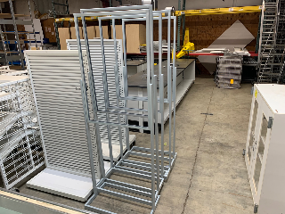 Used Floor Metal Sign Holder
