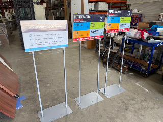 Used Floor Sign Holders