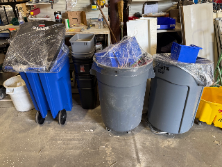 Used Assorted Trash Cans