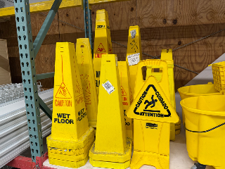 Used Wet Floor Cones/Signs