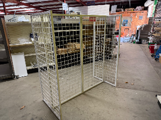 Used White Metal Frame Grid H-Racks