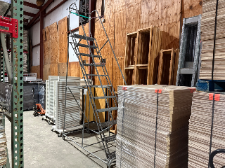 Used Uline 11 Step Rolling Ladder