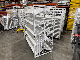Used White Grid Shoe Displays