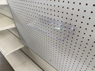 New Plexi Pegboard Shoe Shelves