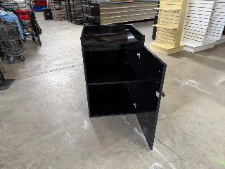 New Black Register Stand with Door