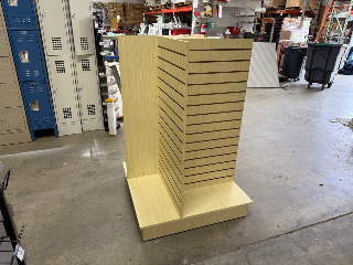 Maple Slatwall 4 Way Display Unit