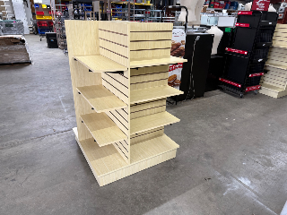 Maple Slatwall 4 Way Display Unit