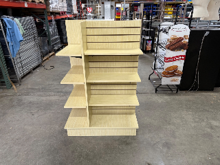 Maple Slatwall 4 Way Display Unit