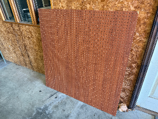Used Woodgrain Pegboard Panels
