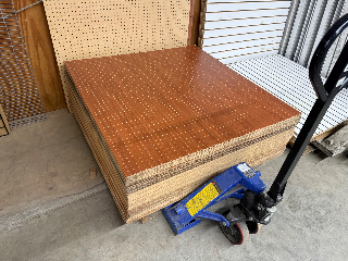 Used Woodgrain Pegboard Panels