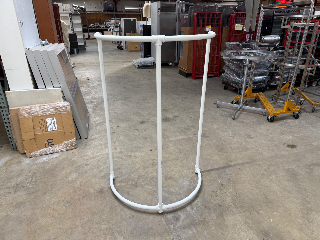 Used White Pipe Half Round Racks