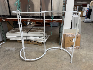 Used White Pipe Half Round Racks