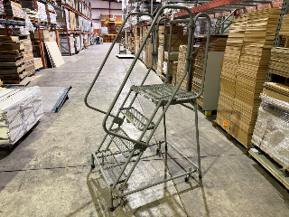 Used ULine 4 Step Rolling Ladder
