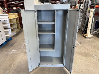 Used Tan 2 Door Metal Cabinet