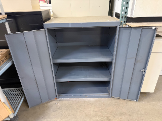 Used Gray 2 Door Metal Cabinet