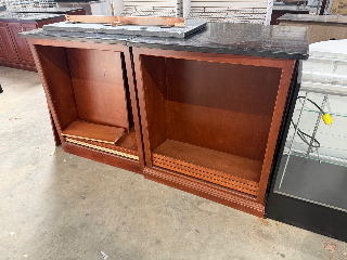 Used Granite Top Double Sided Shelf Units