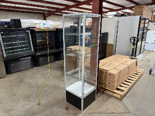 Used Glass Tower Display Cases