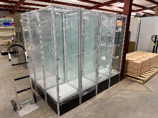 Used Glass Tower Display Cases