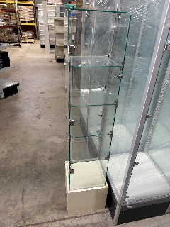 Glass Cube Tower Display with Door