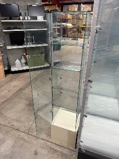 Glass Cube Tower Display with Door
