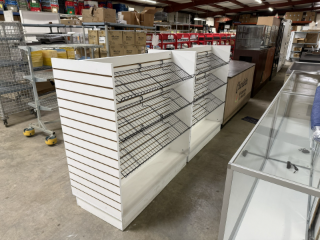 Used White Slatwall Shoe Displays